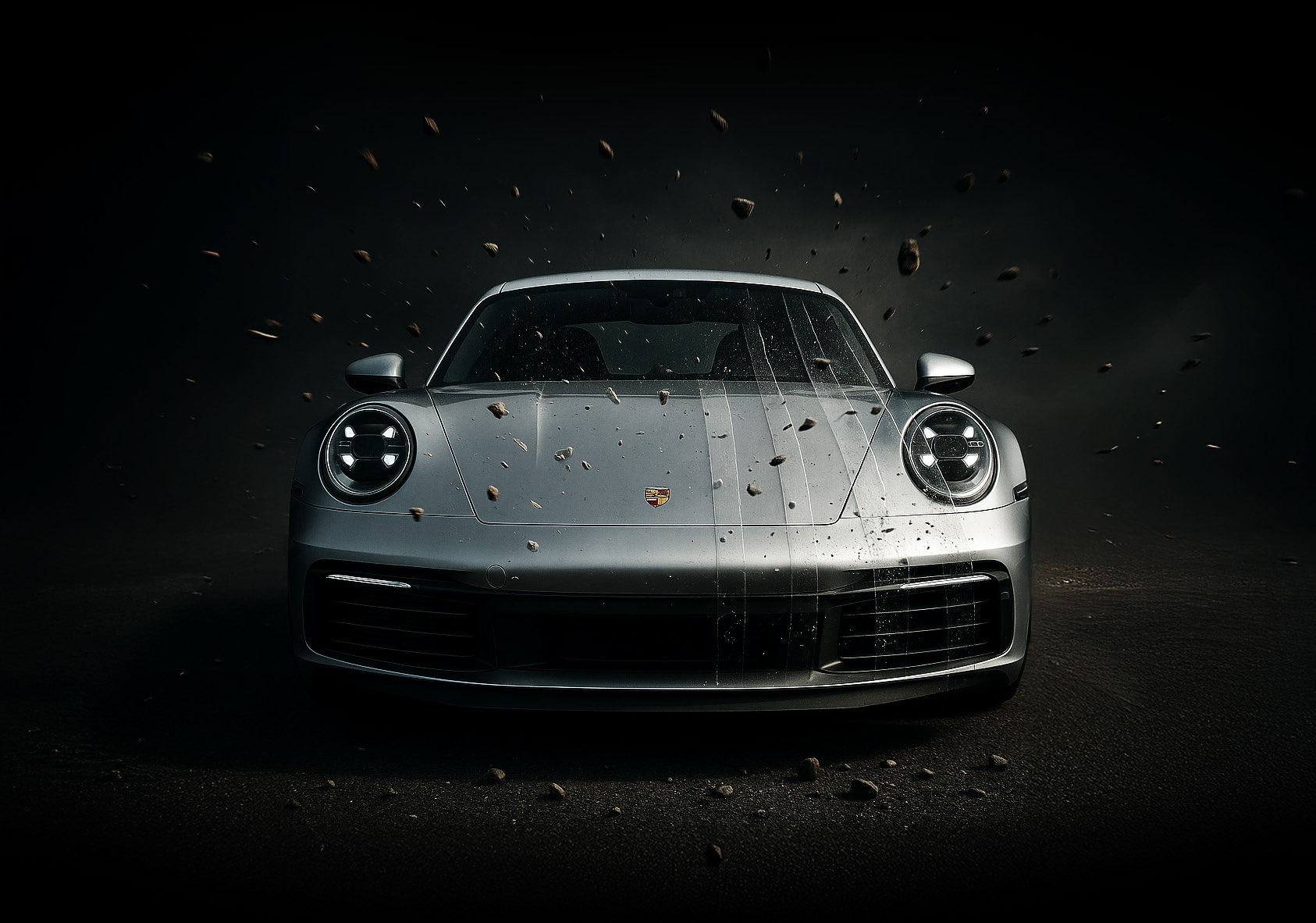 Porsche 911 mit Steinschlagschutz